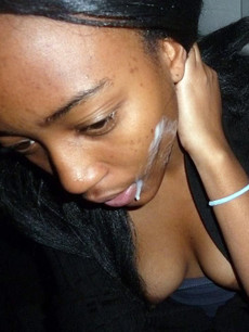 Nubie black teen after sudden facial cumshot