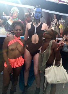 Black women nudists in some european festival